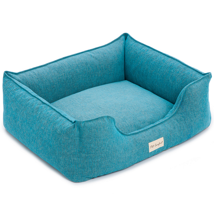 Лежанка Pet Comfort для собак средних пород, Alpha Mirandus 43, размер M, 65х80 см, бирюзовый СКИДКА 50%