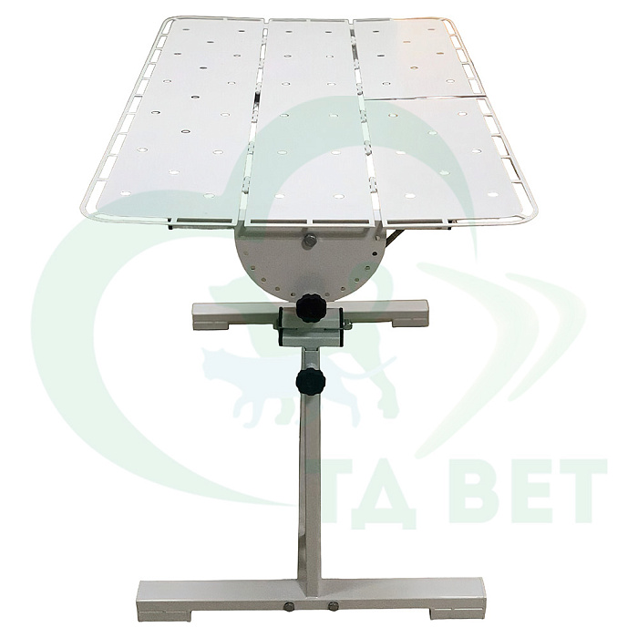 ТД ВЕТ Стол ветеринарный СВУ-27.01 /Классик/ 1260x760x900-1200h, по Виноградову, с рег. высоты и наклона, краска (каркас белый)