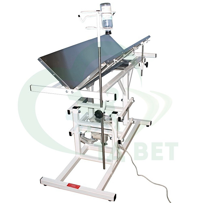 ТД ВЕТ Стол ветеринарный СВУ-9 V-образная столешница, 1350х600x(770-990)h мм (ручной пульт управления)