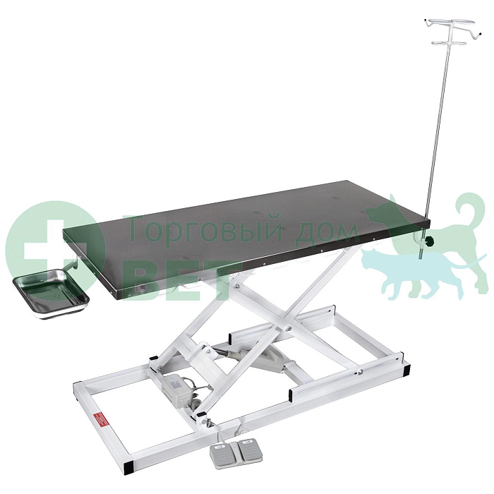 ТД ВЕТ Стол VETBOT-72.1300 без слива, со штативом, электр., 1300x600x(330- 1050)h мм (каркас серый, пульт ножной)