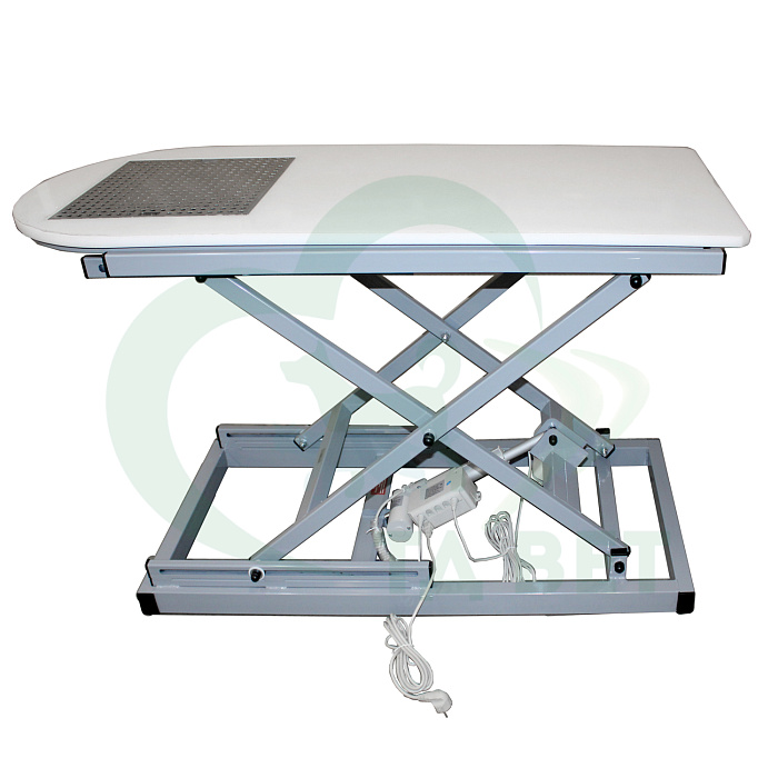 ТД ВЕТ Стол стоматологический VETBOT-103 с решеткой,с электроприв.,с наклон.столеш, 1470x620x(340-1190)h мм  (каркас белый)