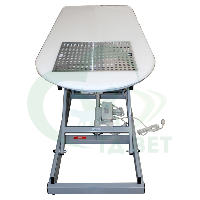 ТД ВЕТ Стол стоматологический VETBOT-103 с решеткой,с электроприв.,с наклон.столеш,1470x620x(340-1190)h мм  (каркас серый)