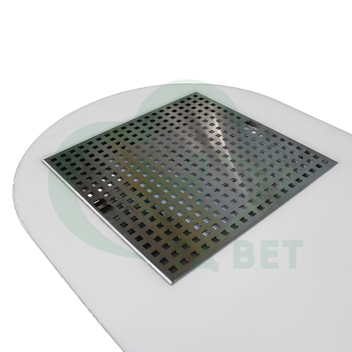 ТД ВЕТ Стол стоматологический VETBOT-103 с решеткой,с электроприв.,с наклон.столеш,1470x620x(340-1190)h мм  (каркас серый)