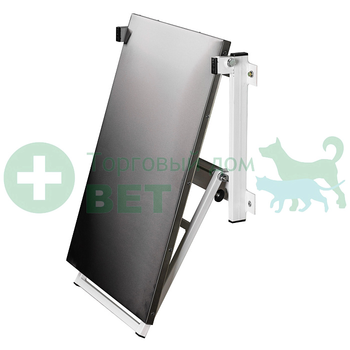 ТД ВЕТ Стол ветеринарный откидной Vetbot-11 с креплением на стену, столешница нерж.сталь, 700х500, (каркас белый)