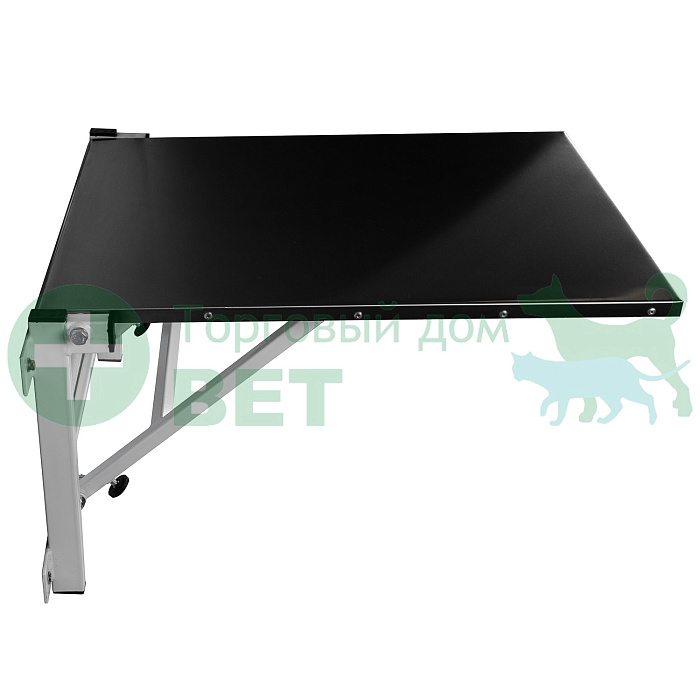 ТД ВЕТ Стол ветеринарный откидной Vetbot-11 с креплением на стену, столешница нерж.сталь, 700х500, (каркас серый)