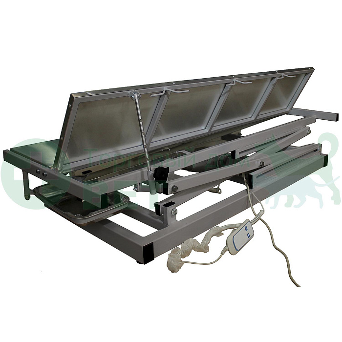 ТД ВЕТ Ветеринарный стол с электроприводом для хирургических операций Vetbot-91, 1500х600х(330- 1130h)  (каркас серый, пульт ножной)