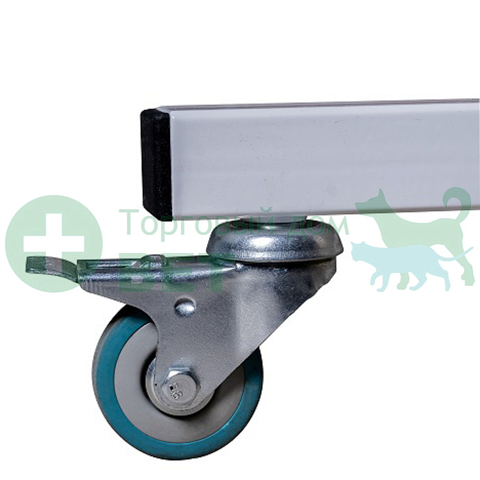 ТД ВЕТ  Ветеринарный стол для инструментов Vetbot-92 по типу "Гусь", 785х440х(783-1183мм) (каркас серый, столешница окраш. сталь)