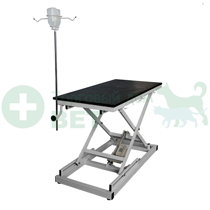 ТД ВЕТ  Стол VETBOT-72.1 без слива  со штативом, 1340х640х(330- 1050)h (каркас серый, пульт ручной)