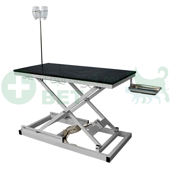 ТД ВЕТ  Стол VETBOT-72.1 без слива  со штативом, 1340х640х(330- 1050)h (каркас серый, пульт ручной)