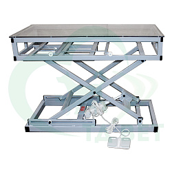 ТД ВЕТ Стол для рентгена VETBOT-23 с полкой под кассету,1320х620х1130(480)h, (каркас серый, пульт ножной)