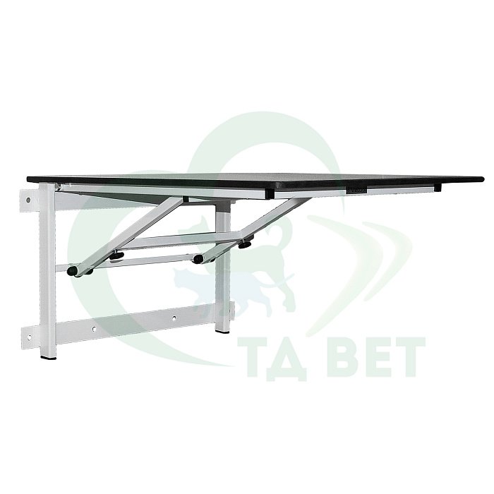 ТД ВЕТ Стол ветеринарный откидной Vetbot-11 с креплением на стену, столешница HPL, 800х600, (каркас белый)