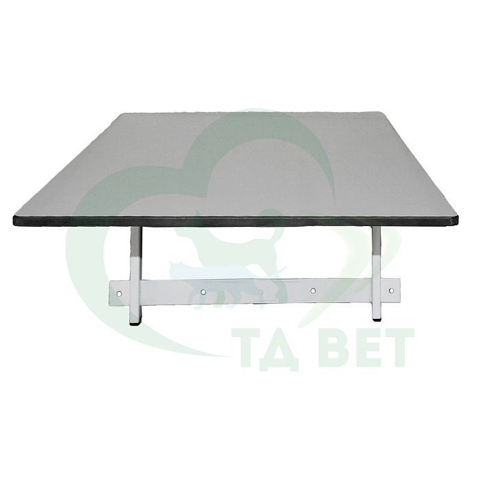 ТД ВЕТ Стол ветеринарный откидной Vetbot-11 с креплением на стену, столешница HPL, 800х600, (каркас белый)