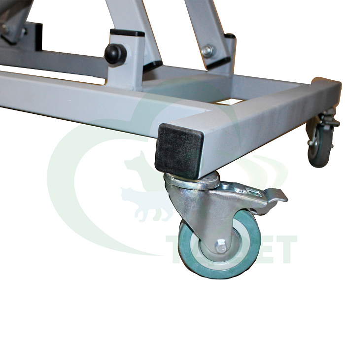 ТД ВЕТ Стол ветеринарный VETBOT-79 с носилками,1300x600x(330- 1050)h (каркас серый, пульт ручной)