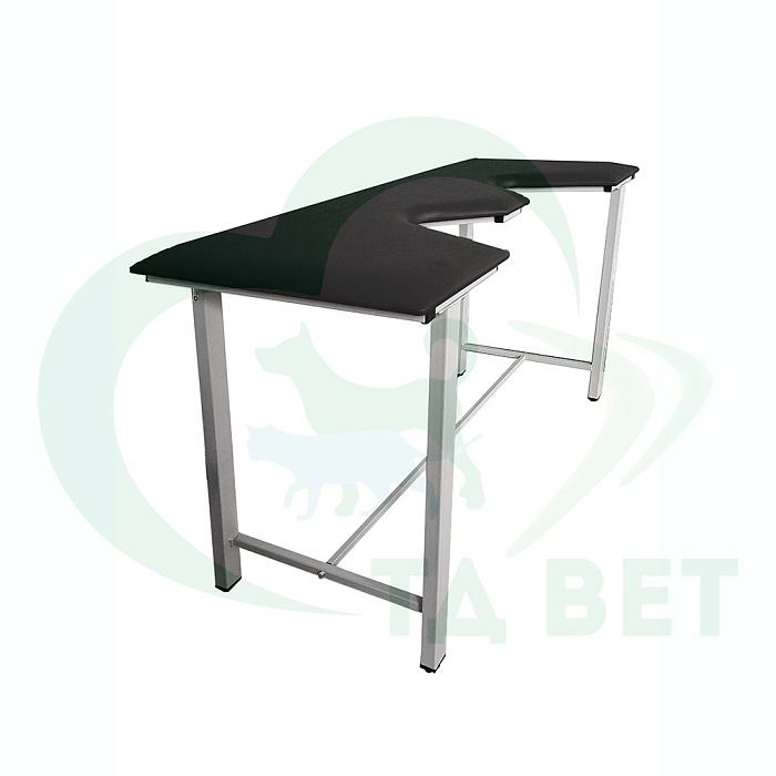 ТД ВЕТ Стол ветеринарный СВУ-5 для УЗИ, 1320x720x900, каркас серый, черная обивка