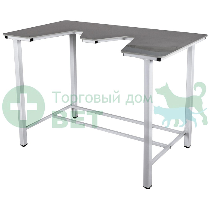 ТД ВЕТ Стол ветеринарный СВУ-18 для УЗИ, пластик, 1320x720x900, каркас белый