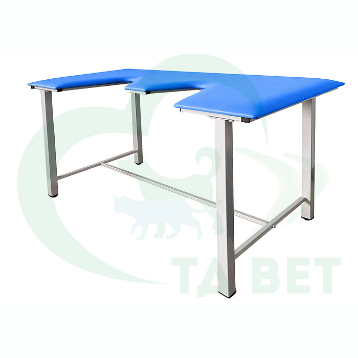 ТД ВЕТ Стол ветеринарный СВУ-5 для УЗИ, 1320x720x900, каркас серый, синяя обивка