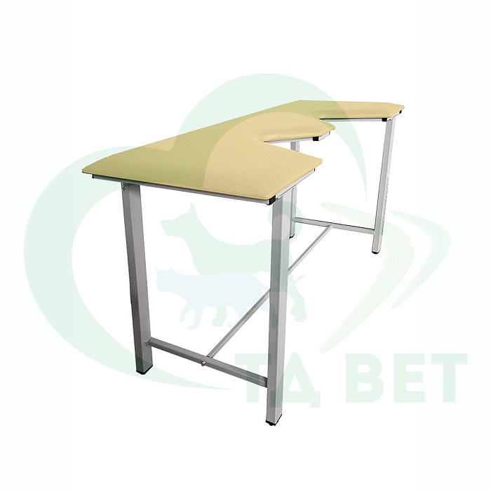 ТД ВЕТ Стол ветеринарный СВУ-5 для УЗИ, 1320x720x900, каркас серый, бежевая обивка