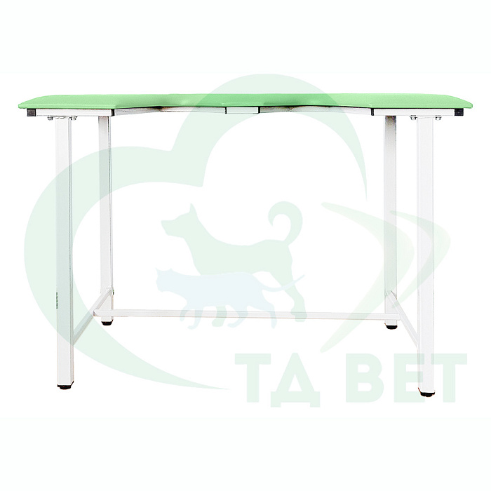 ТД ВЕТ Стол ветеринарный СВУ-5 для УЗИ, 1320x720x900, каркас белый, зеленая обивка