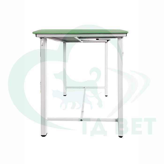 ТД ВЕТ Стол ветеринарный СВУ-5 для УЗИ, 1320x720x900, каркас белый, зеленая обивка