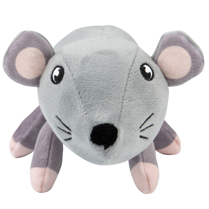 Игрушка Mr.Kranch для собак Мышь плюшевая 20 см серая СКИДКА 40%