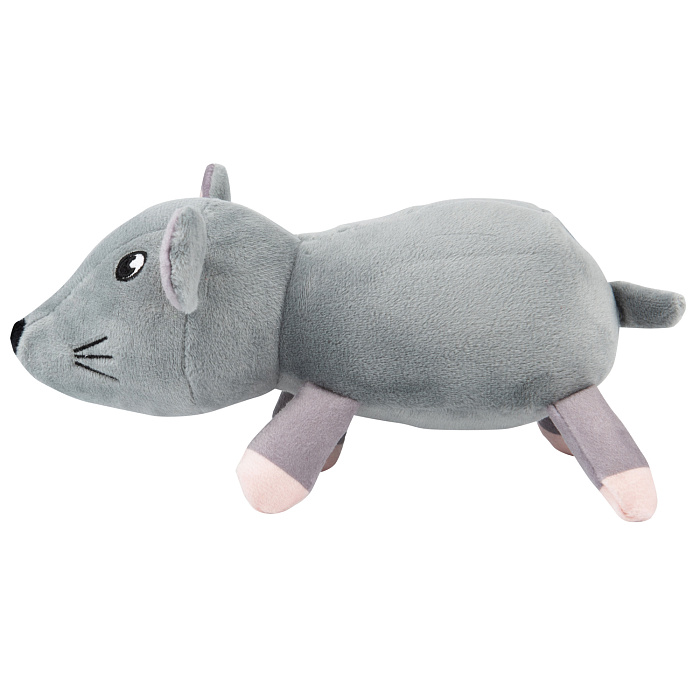 Игрушка Mr.Kranch для собак Мышь плюшевая 20 см серая СКИДКА 40%