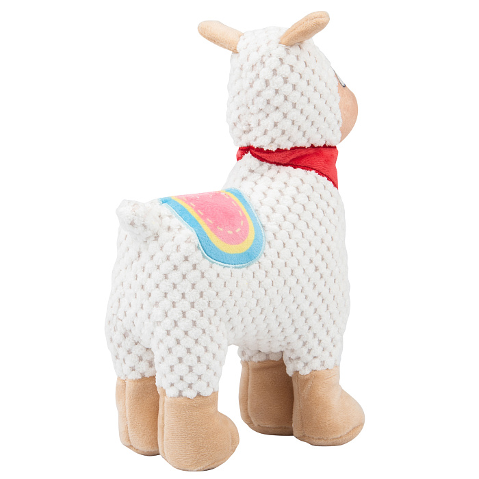 Игрушка Mr.Kranch для собак Лама плюшевая с пищалкой 20 см белая СКИДКА 40%