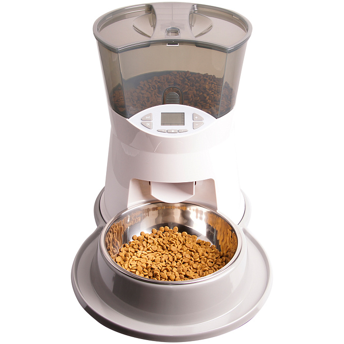 Автокормушка SuperDesign 2500 мл, белый-серый СКИДКА 50%