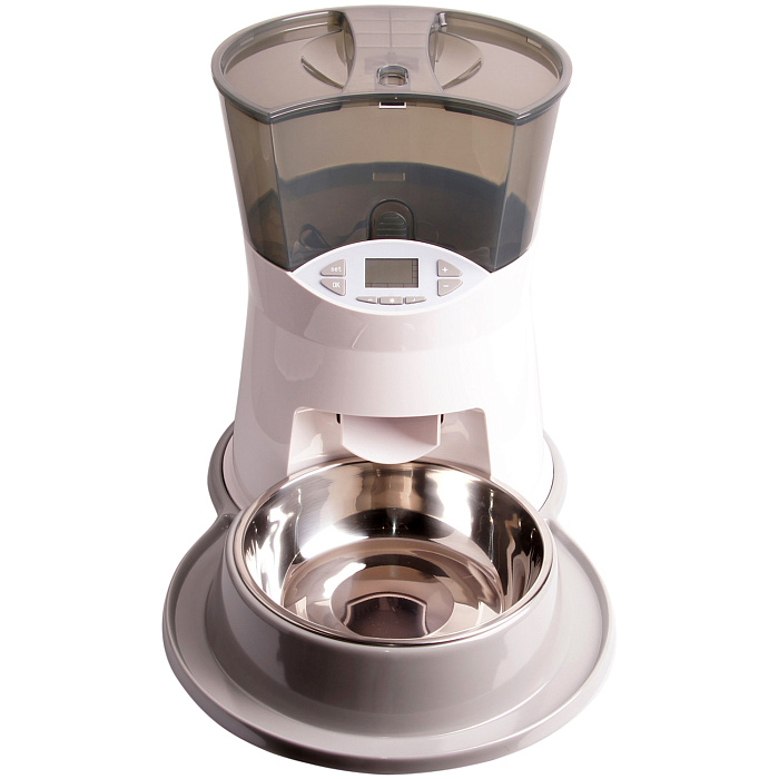 Автокормушка SuperDesign 2500 мл, белый-серый СКИДКА 50%