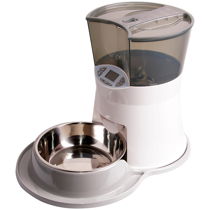 Автокормушка SuperDesign 2500 мл, белый-серый СКИДКА 50%