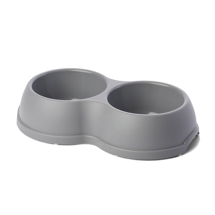 Миска My Pets Solutions ENJOY 9 2x0,6 л серый СКИДКА 30%