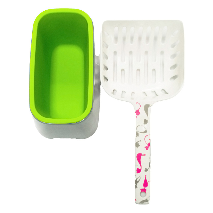 SuperDesign Набор совок с подставкой (очиститель для совков 1050 мл) (20х11х11см), серый СКИДКА 50%