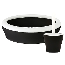 United Pets туалет-лоток "Vicci-Cat" с совком+подставкой в комплекте 53х40х16/13х10х26 черный СКИДКА 50%