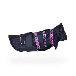 Дождевик United Pets для собак Easy 44, черный с розовым рисунком СКИДКА 30%