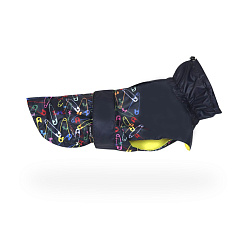 Дождевик United Pets для собак Easy 50, черный с разноцветными булавками СКИДКА 30%