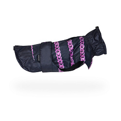 Дождевик United Pets для собак Easy 36, черный с розовым рисунком СКИДКА 30%
