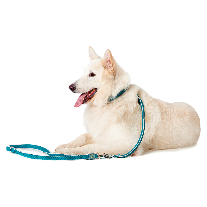 Hunter поводок-перестежка для собак Hilo 20 / 200 нейлон,бирюза СКИДКА 50%