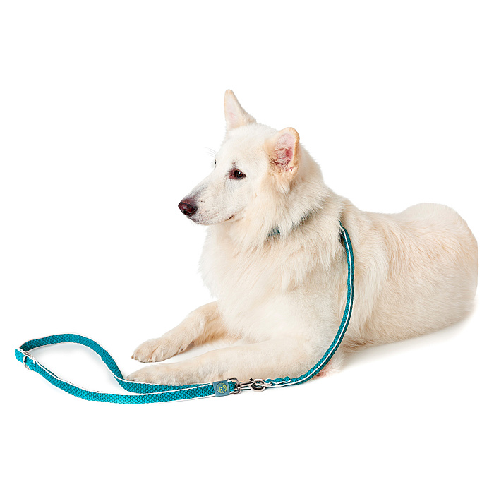 Hunter поводок-перестежка для собак Hilo 20 / 200 нейлон,бирюза СКИДКА 50%