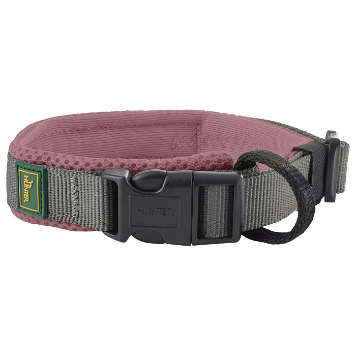 Ошейник Hunter Maldon для собак 35-45 см, размер M, розовый/серый