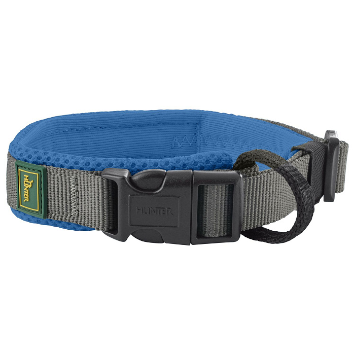 Ошейник Hunter Maldon для собак 35-45 см, размер M, синий/серый