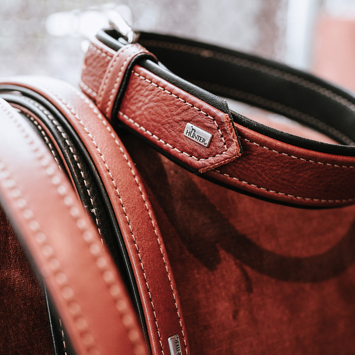 Ошейник Hunter Canadian UP для собак, обхват 37-43 см, длина 50, коньячно-черный