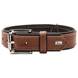 Ошейник Hunter Canadian UP для собак, обхват 42-48 см, длина 55 см, коньячно-черный