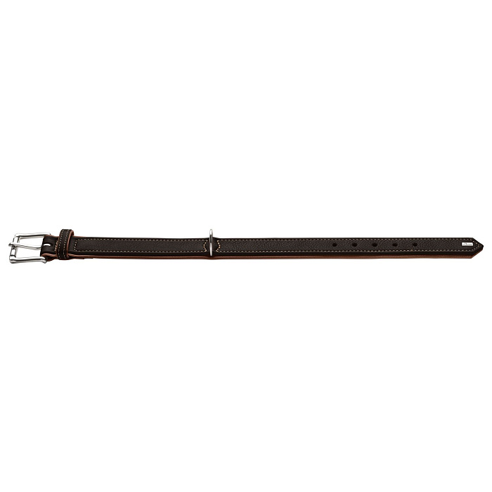 Ошейник Hunter Canadian UP для собак, обхват 50-56 см, длина 65 см, черный/коньячный