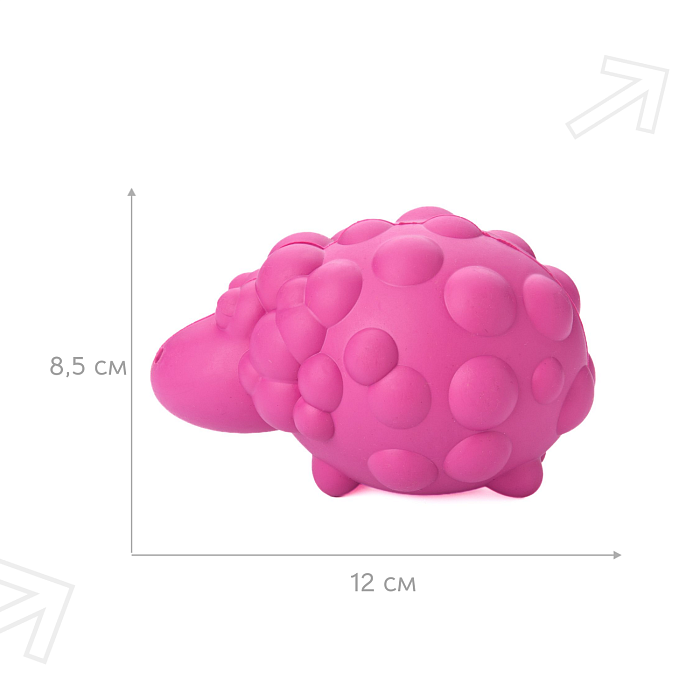 Игрушка Mr.Kranch для собак Овечка с пищалкой 8.5*12 см розовая с ароматом бекона