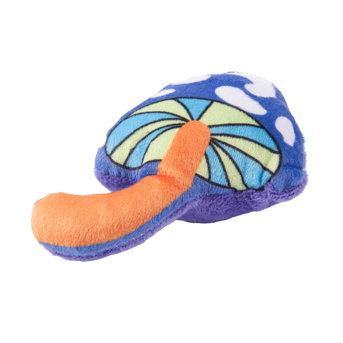 Игрушка Mr.Kranch для кошек Волшебный Грибочек плюшевая с кошачьей мятой 10 см фиолетовая