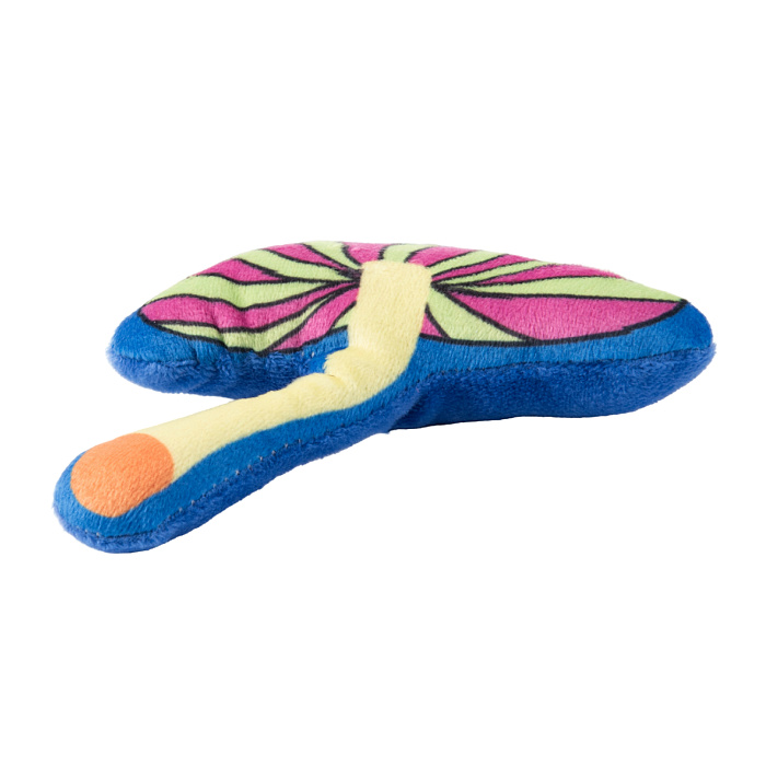 Игрушка Mr.Kranch для кошек Волшебный Грибочек плюшевая с кошачьей мятой 10 см синяя