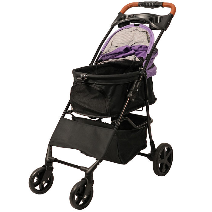 Коляска прогулочная Mr.Kranch для собак и кошек (макс. нагрузка 15 кг) фиолетовая