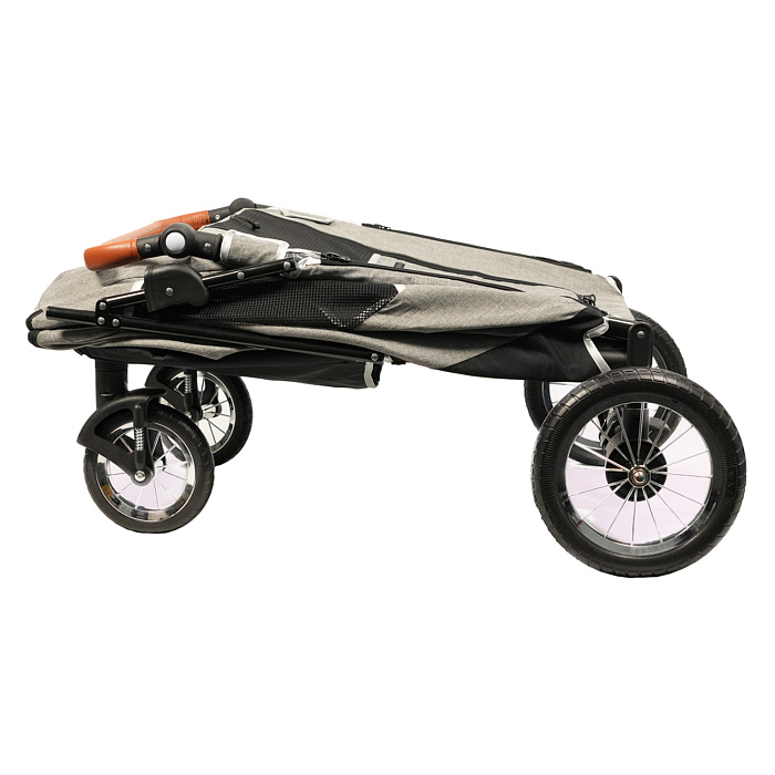 Коляска прогулочная Mr.Kranch для собак и кошек большая выставочная (макс. нагрузка 55 кг) серая