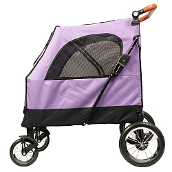 Коляска прогулочная Mr.Kranch для собак и кошек большая выставочная (макс. нагрузка 55 кг) фиолетовая