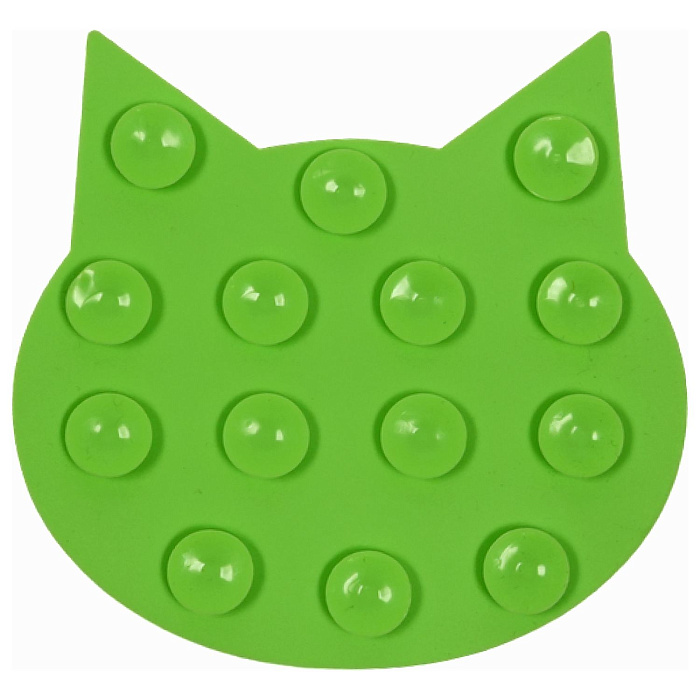 Лизательный коврик Mr.Kranch для медленного поедания силиконовый 12*12 см зеленый на присосках