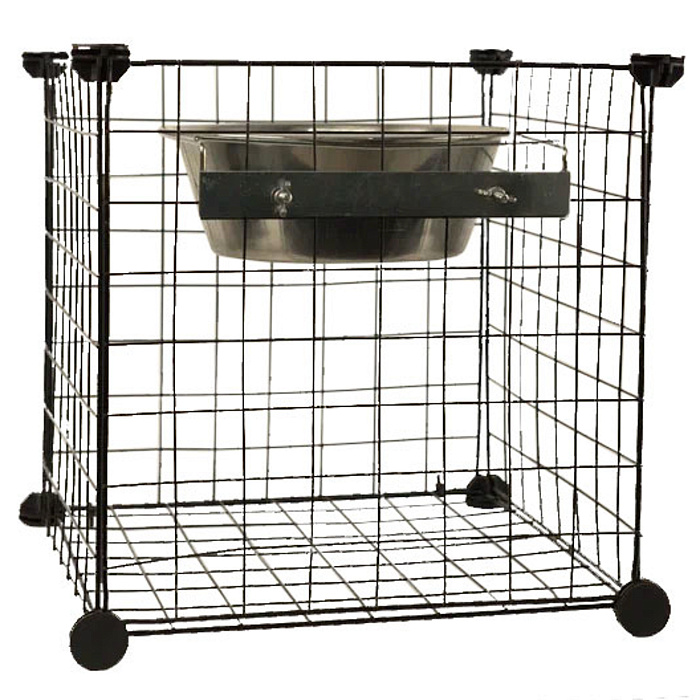 Миска Mr.Kranch из нержавеющей стали с креплением для клеток и вольеров на болтах 600 мл